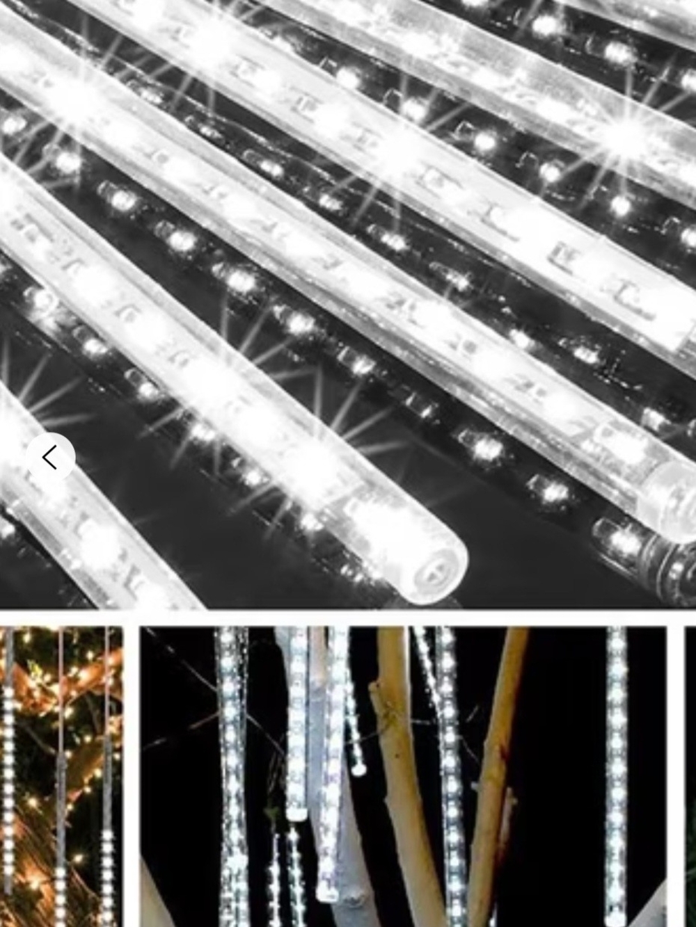 2 Strings LED Meteor Shower Rain Lights